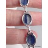 Bracelet Cyanite bleue cabochon pierres ovales Bijoux en Cyanite Bleue LAM67.5