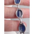 Bracelet Cyanite bleue cabochon pierres ovales Bijoux en Cyanite Bleue LAM67.5