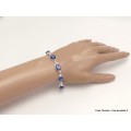 Bracelet Cyanite bleue cabochon pierres ovales Bijoux en Cyanite Bleue LAM67.5