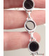 Bracelet Onyx noir cabochon pierres rondes Bijoux en Onyx noir lam67.9