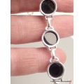 Bracelet Onyx noir cabochon pierres rondes Bijoux en Onyx noir lam67.9