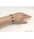 Bracelet Onyx noir cabochon pierres rondes Bijoux en Onyx noir lam67.9