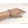 Bracelet Onyx noir cabochon pierres rondes Bijoux en Onyx noir lam67.9