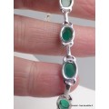 Bracelet Onyx vert pierres ovales Bracelets pierres naturelles LAM67.13