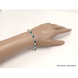Bracelet Onyx vert pierres ovales Bracelets pierres naturelles LAM67.13