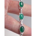 Bracelet Onyx vert pierres ovales Bracelets pierres naturelles LAM67.13