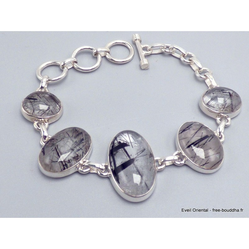 Bracelet Quartz Rutile cabochon Bijoux en Quartz Rutile LAM67.14