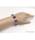 Bracelet Amethyste violette cabochon qualité AAA Bracelets pierres naturelles LAM67.16