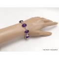 Bracelet Amethyste violette cabochon qualité AAA Bracelets pierres naturelles LAM67.16