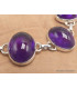 Bracelet Amethyste violette cabochon qualité AAA Bracelets pierres naturelles LAM67.16