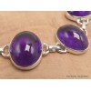 Bracelet Amethyste violette cabochon qualité AAA Bracelets pierres naturelles LAM67.16