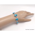 Gros bracelet Turquoise avec Pyrite Bijoux en Turquoise LAM67.22