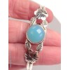 Bracelet Calcédoine bleu paraiba forme jonc Bijoux en Calcédoine bleue LAM67.25