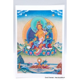 Carte postale bouddhiste Tara Jaune Cartes postales bouddhistes CPB50