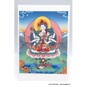Carte postale bouddhiste Ushnisha Vijaya - Cartes postales bouddhistes