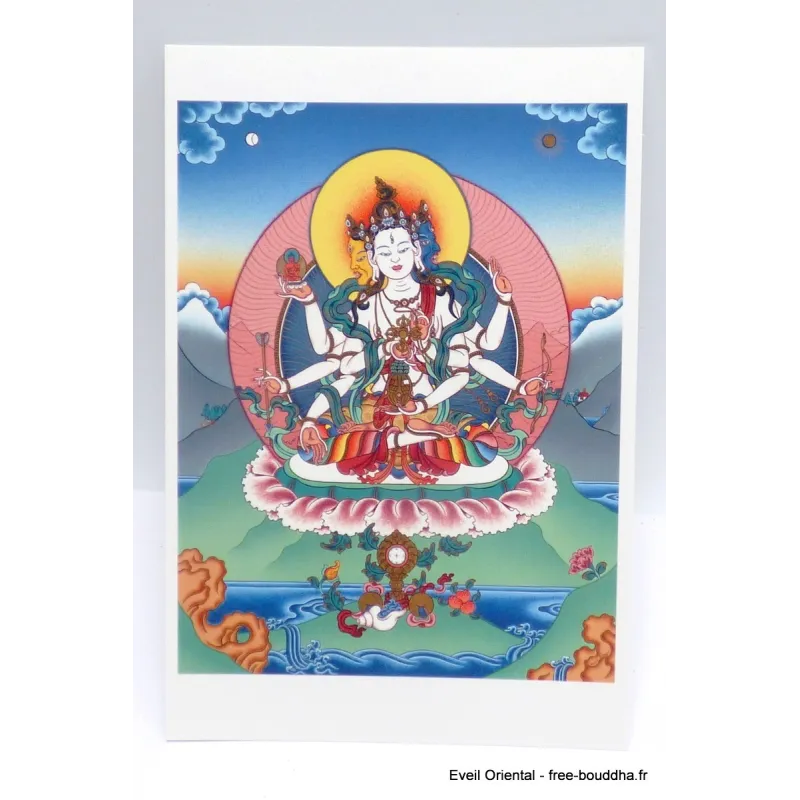 Carte postale bouddhiste Ushnisha Vijaya - Cartes postales bouddhistes