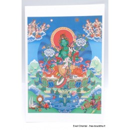 Carte postale bouddhiste Tara Verte et dakinis Cartes postales bouddhistes CPB53