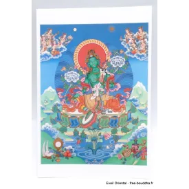 Carte postale bouddhiste Tara Verte et dakinis - Cartes postales bouddhistes