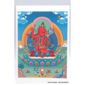 Carte postale bouddhiste Chenrezi Rouge - Cartes postales bouddhistes