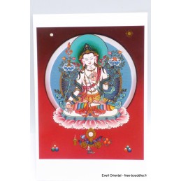 Carte postale bouddhiste Manjushri Blanc Cartes postales bouddhistes CPB58