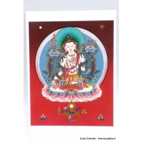 Carte postale bouddhiste Manjushri Blanc - Cartes postales bouddhistes