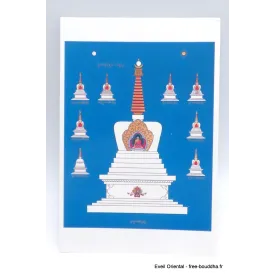 Carte postale tibétaine Stupa - Cartes postales bouddhistes