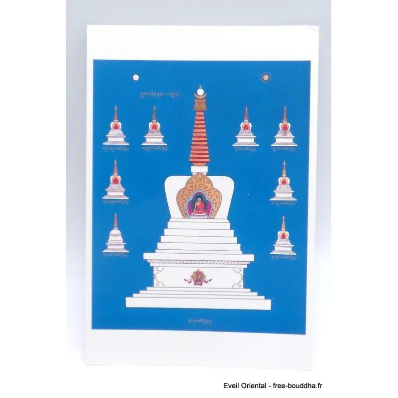 Carte postale tibétaine Stupa - Cartes postales bouddhistes