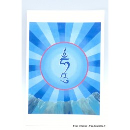 Carte postale tibétaine symbole Hum Cartes postales bouddhistes CPB66