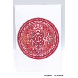 Carte postale tibétaine Mandala de la Compassion Cartes postales bouddhistes CPB68