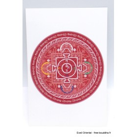 Carte postale tibétaine Mandala de la Compassion Cartes postales bouddhistes CPB68