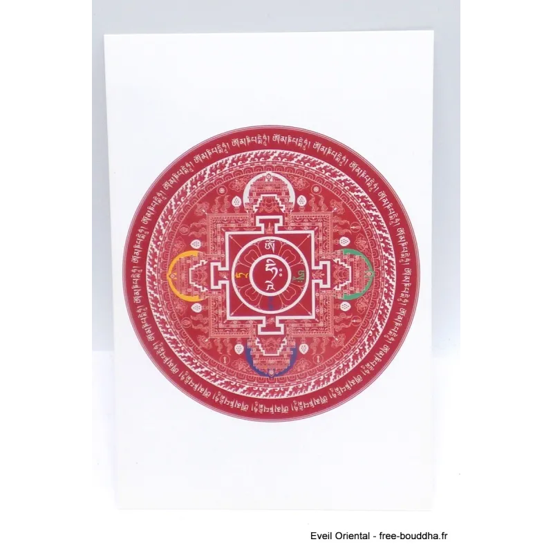 Carte postale tibétaine Mandala de la Compassion - Cartes postales bouddhistes