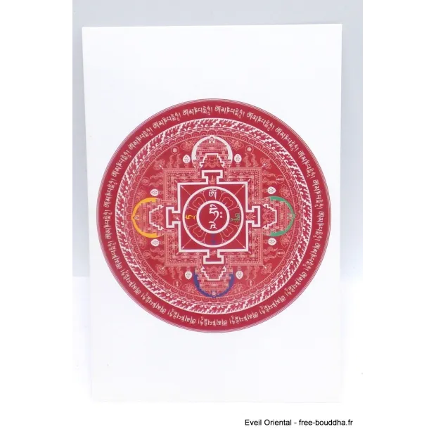 Carte postale tibétaine Mandala de la Compassion - Cartes postales bouddhistes