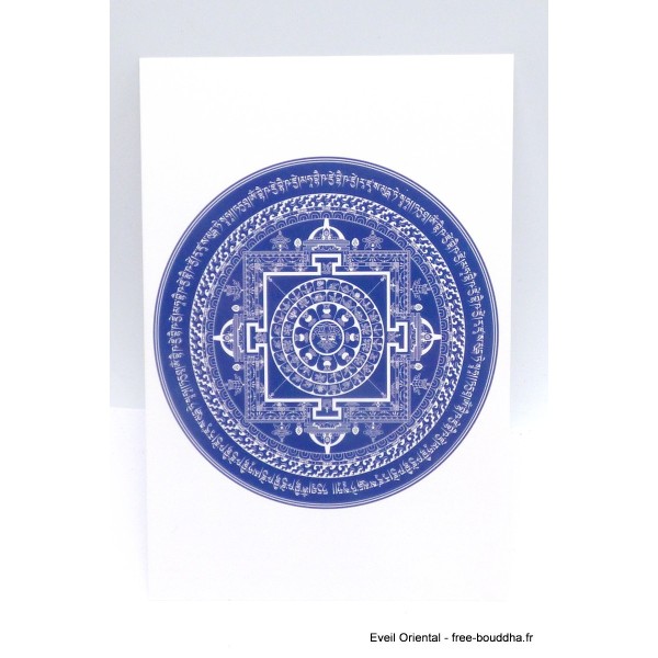 Carte postale tibétaine Mandala du Bouddha de médecine Cartes postales bouddhistes CPB69