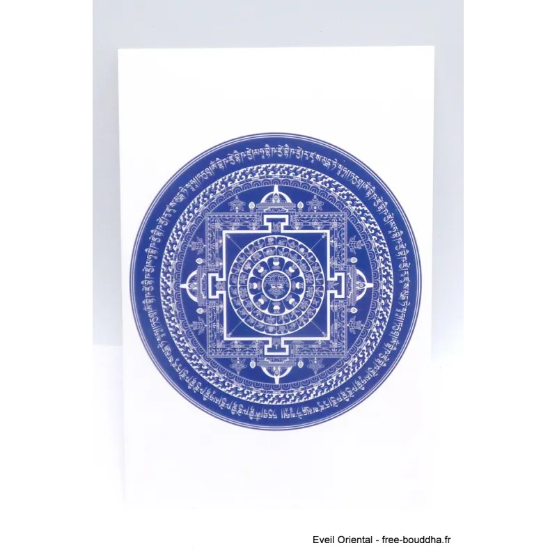 Carte postale tibétaine Mandala du Bouddha de médecine - Cartes postales bouddhistes