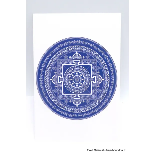 Carte postale tibétaine Mandala du Bouddha de médecine - Cartes postales bouddhistes