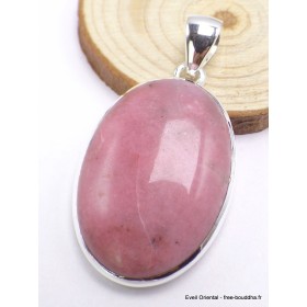 Bijou en Pétalite rose pendentif oval Bijoux en Pétalite LAM68.2