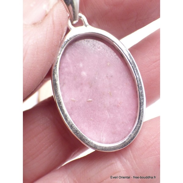Bijou en Pétalite rose pendentif oval Bijoux en Pétalite LAM68.2