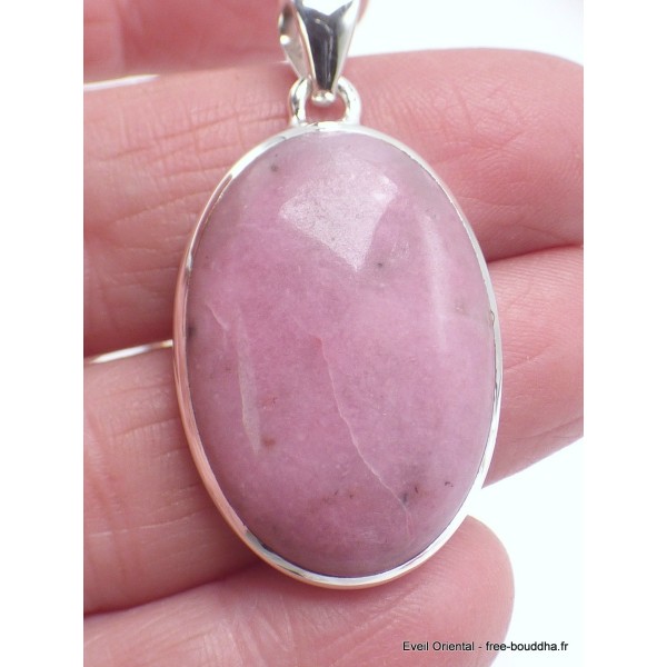 Bijou en Pétalite rose pendentif oval Bijoux en Pétalite LAM68.2