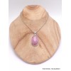 Bijou en Pétalite rose pendentif oval Bijoux en Pétalite LAM68.2