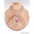 Bijou en Pétalite rose pendentif oval Bijoux en Pétalite LAM68.2