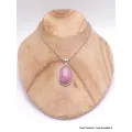 Bijou en Pétalite rose pendentif oval - Bijoux en Pétalite