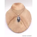 Pendentif Obsidienne Floconneuse ovale - Bijoux en Obsidienne Flocon de neige