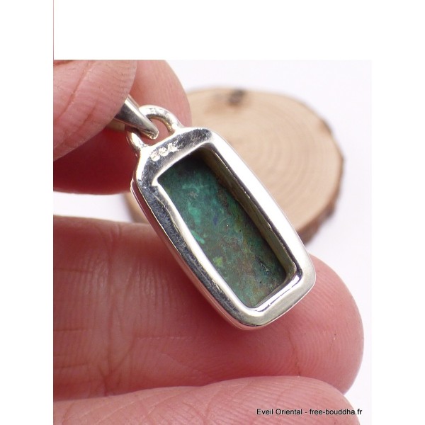 Pendentif rectangulaire Malachite sur Azurite Pendentifs pierres naturelles AW12.5