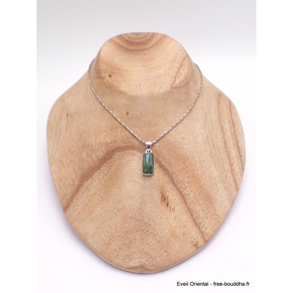Pendentif rectangulaire Malachite sur Azurite Pendentifs pierres naturelles AW12.5