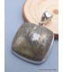Bijou Pendentif en Pyrite plume carré Bijoux en Pyrite LAM75.1