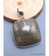 Bijou Pendentif en Pyrite plume carré Bijoux en Pyrite LAM75.1