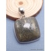 Bijou Pendentif en Pyrite plume carré Bijoux en Pyrite LAM75.1