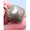 Bijou Pendentif en Pyrite plume carré Bijoux en Pyrite LAM75.1