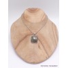 Bijou Pendentif en Pyrite plume carré Bijoux en Pyrite LAM75.1