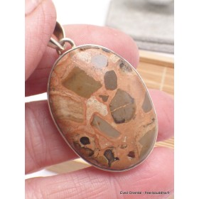 Pendentif oval en Jaspe Brecchia Pendentifs pierres naturelles B29.5